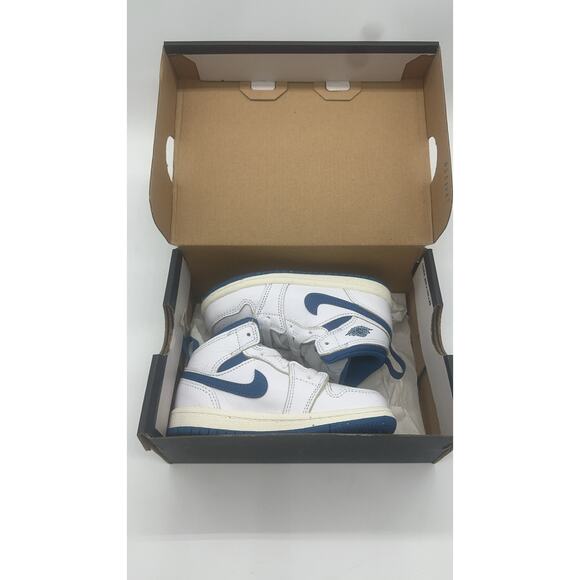Nike Air Jordan 1 Mid Industrial Blue Sail Brand New Never Worn - Picture 1 of 7